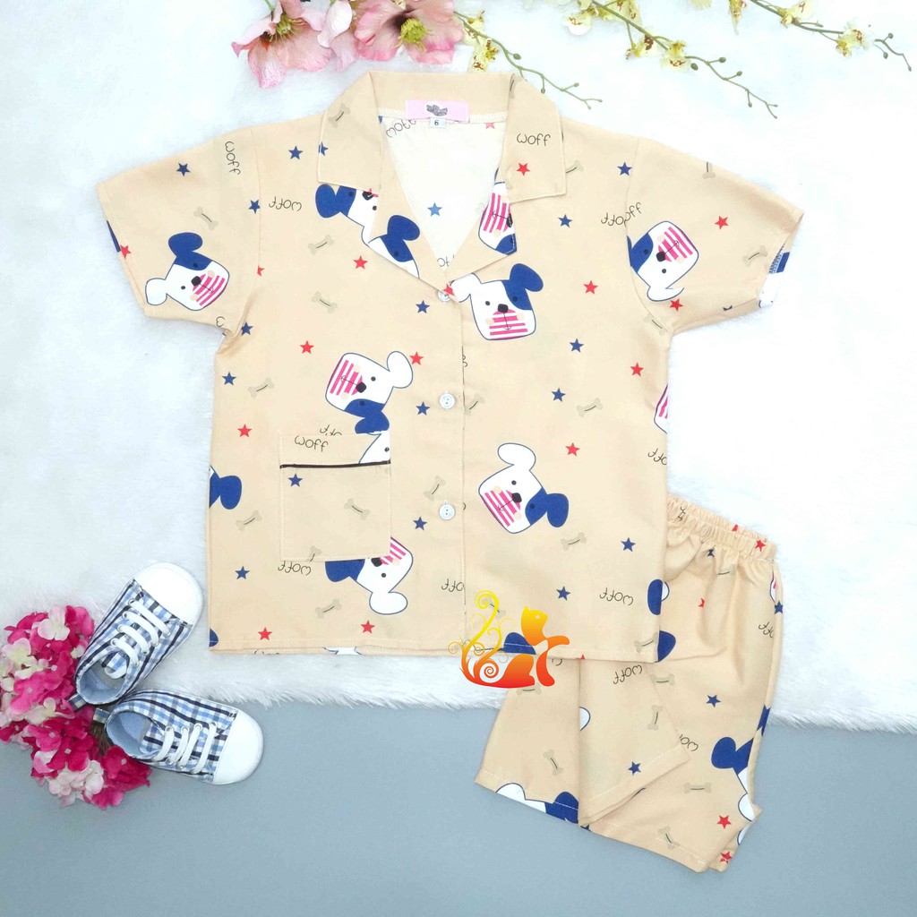 Đồ Mặc Nhà "Chó ngôi sao" Quần Đùi Pijama Kate Thái - Cho Bé 16 - 42kg.