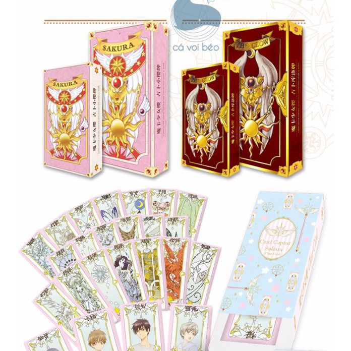 [Mẫu mới 2020] Hộp thẻ bài pháp thuật Clear Card Clow Cardcaptor Sakura Thủ lĩnh thẻ bài thẻ bài pha lê Tarot xinh xắn