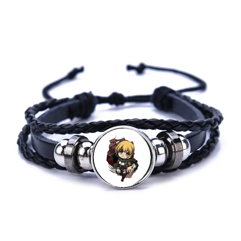 (30) Vòng tay in hình ATTACK ON TITAN Đại Chiến Titan M1 trang sức quà tặng anime chibi