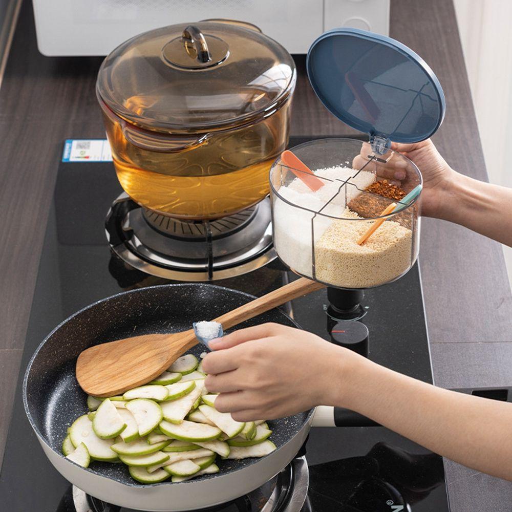 Hộp Đựng Gia Vị Bằng PP Kèm Muỗng Phong Cách Bắc Âu Tiện Dụng Cho Gia Đình