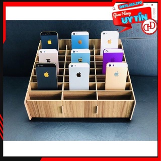 Kệ gỗ đa năng 24 ngăn đựng điện thoại,mỹ phẩm