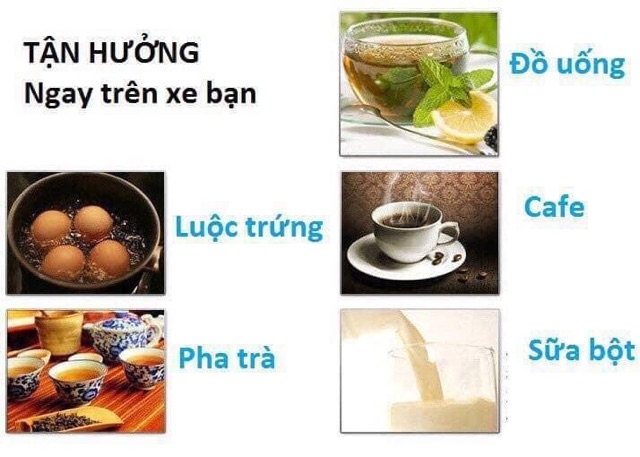 Ấm đun nước xe ô tô loại 12v và 24v, Ấm đun nước trên xe ô tô cao cấp