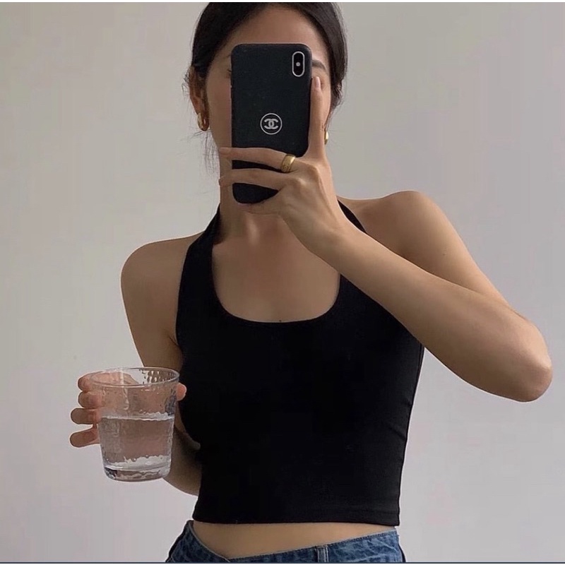 Áo coptop ba lỗ cổ yếm có nệm ngực