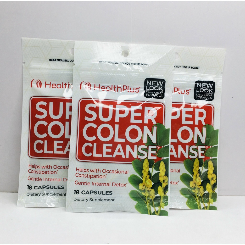 Thải độc ruột đại tràng Super Colon Cleanse HealthPlus Detox gói 18 viên-Made in USA