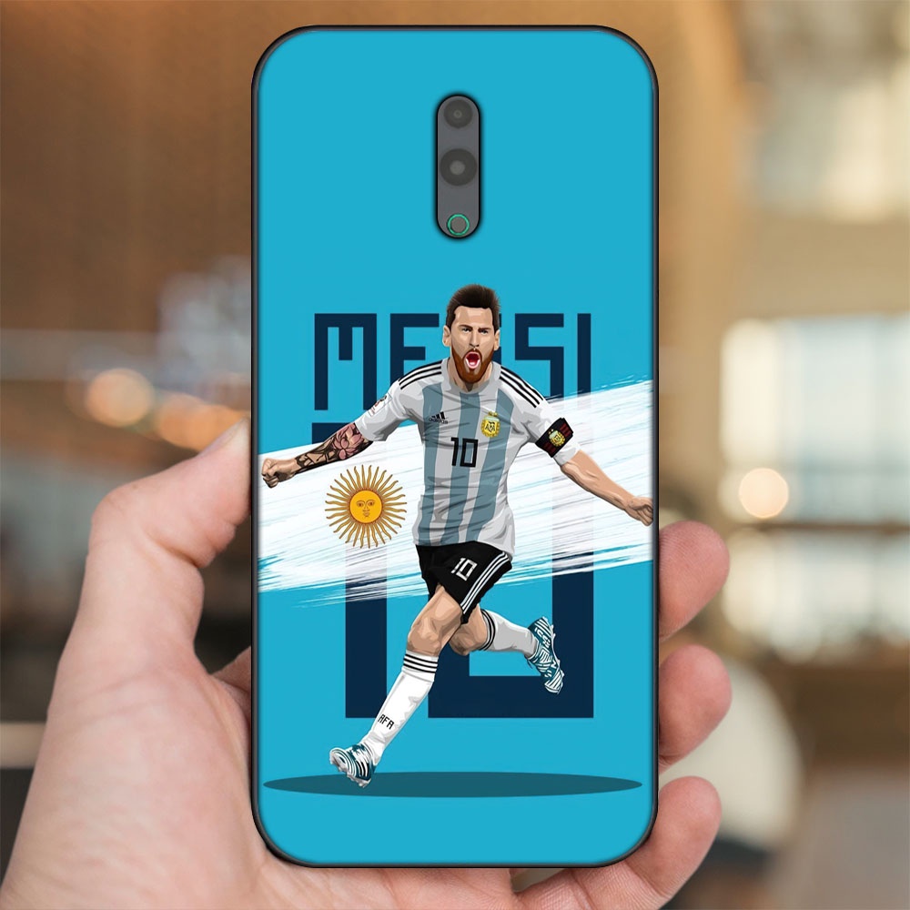 Ốp lưng Oppo Reno viền đen in hình Lionel Messi Barcelona PSG