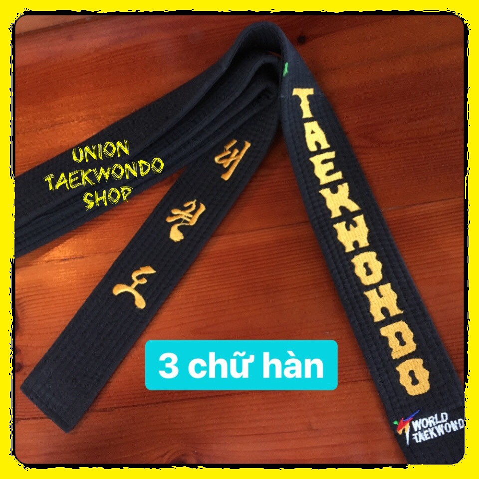 Đai Taekwondo Miễn Phí Thêu Tên Size 4.5cm x UnionTaekwondoSHOP