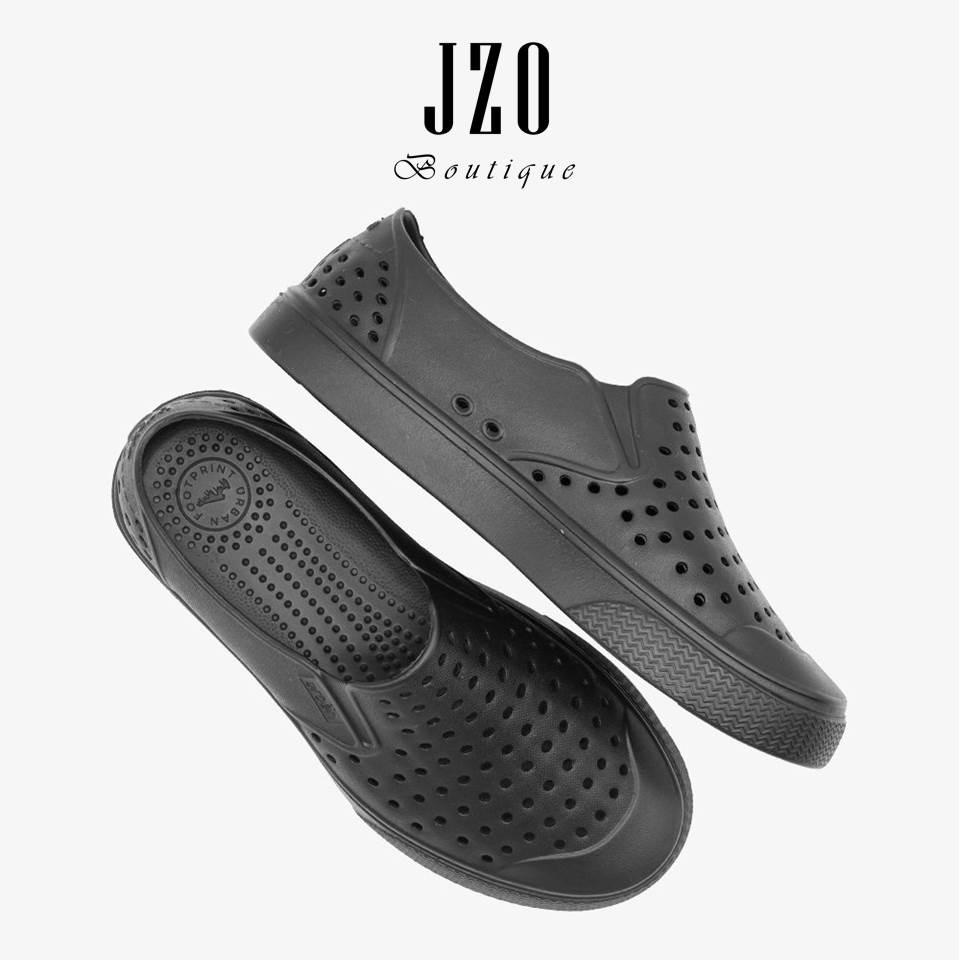 [Chính hãng - Phom nhỏ] Giày nhựa URBAN nam nữ đi mưa đi biển D2201 - Đen trơn