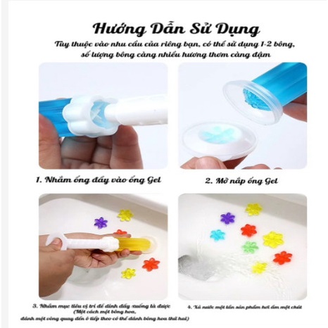 [Siêu Hot]Gel Làm Sạch Khử Mùi Cho Bồn Cầu Nhà Vệ Sinh Dạng Thạch Hình bông Hoa nhiều mùi