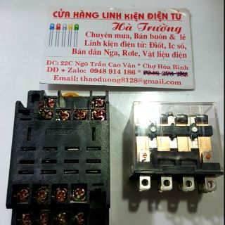 Role 12v 10a 14 chân kèm đế