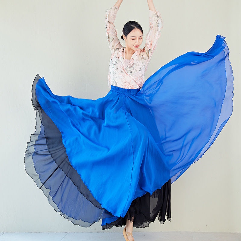 [M &amp; E] Đầm Chiffon Dáng Dài Khiêu Vũ Latin Cổ Điển Phong Cách Mới 2021 Dành Cho Bạn Nữ