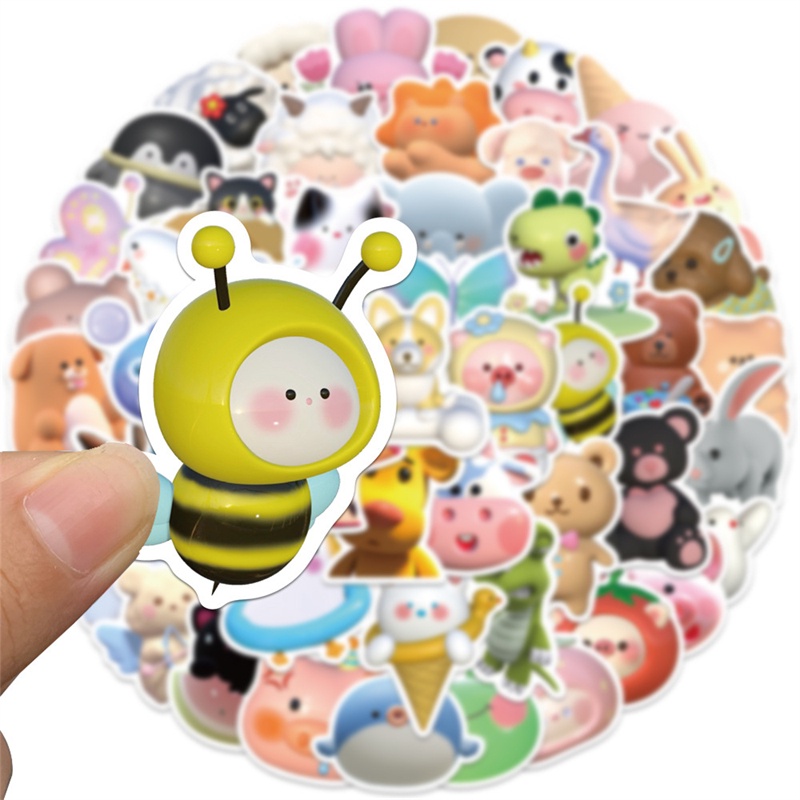 Bộ 50 / 90 Miếng Dán Vali Chống Thấm Nước Họa Tiết Động Vật / Thỏ / Mèo Dễ Thương Cho Bé / Bộ Sưu Tập 40 Miếng / 102 Miếng