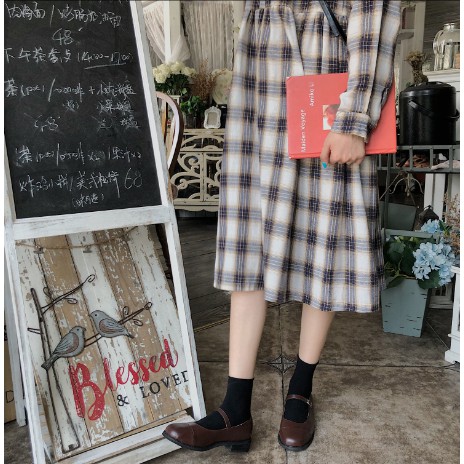 [SẴN] Giày búp bê mũi tròn đế gỗ style vintage G008 (phải lùi 1 sz) | BigBuy360 - bigbuy360.vn