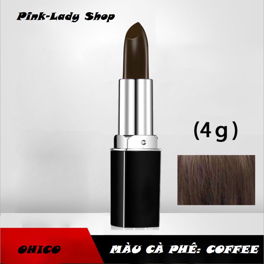 Son Nhuộm Tóc Phủ Bạc Tạm Thời Màu Cà Phê (Coffee) 4g/Thỏi OHICO