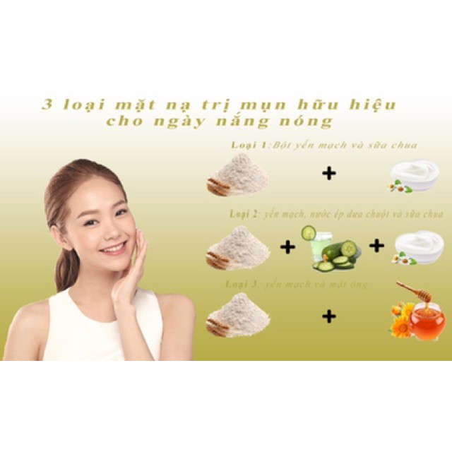 1KG Bột Yến Mạch Dưỡng Da/Tắm Trắng - Baonhu_Handmade BaoNhu_Cosmetics