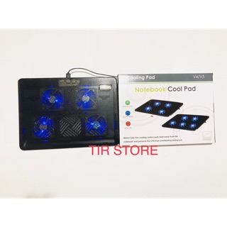 Đế Tản Nhiệt V4 Có 4 Quạt Làm Mát Laptop Và Đèn Led Cực Đẹp
