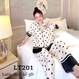 Bộ Pijama Lụa Latin Thiết Kế Cao Cấp