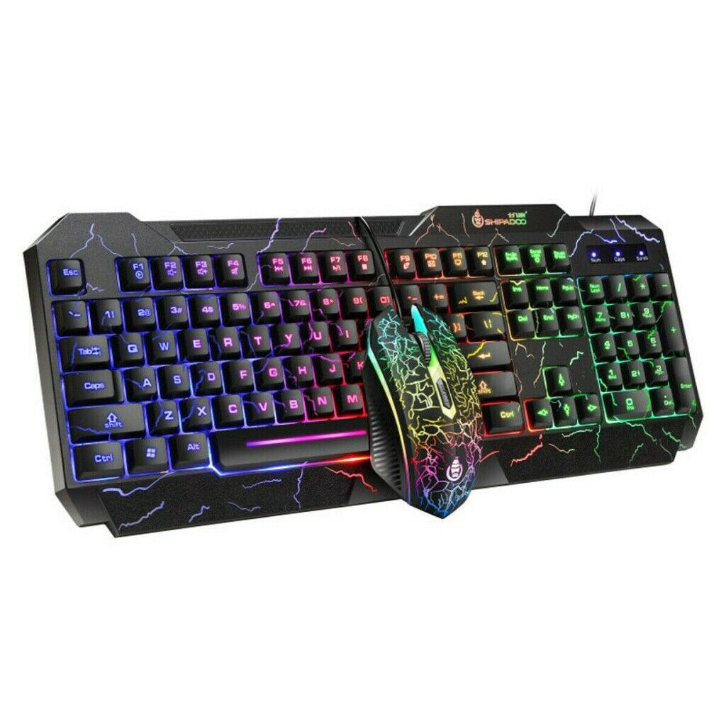 Bộ Bàn Phím Và Chuột Chơi Game Không Dây Có Đèn Led Rgb