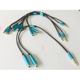 Dây 2 đầu Jack loa 3.5 chia audio và mic / gộp audio và mic 3.5 ra tai nghe APELE