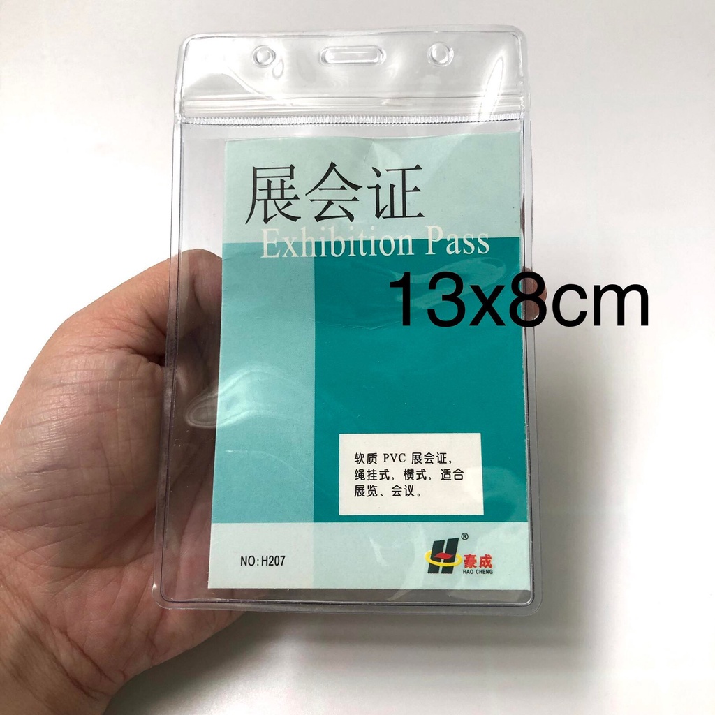 Bảng tên nhựa dẻo cao cấp ngang dọc, bao thẻ bảng tên nhân viên có zipper