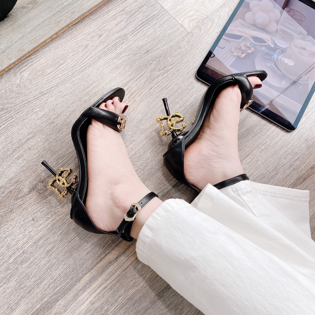 Sandal D&G gót logo hàng quảng châu fullbox