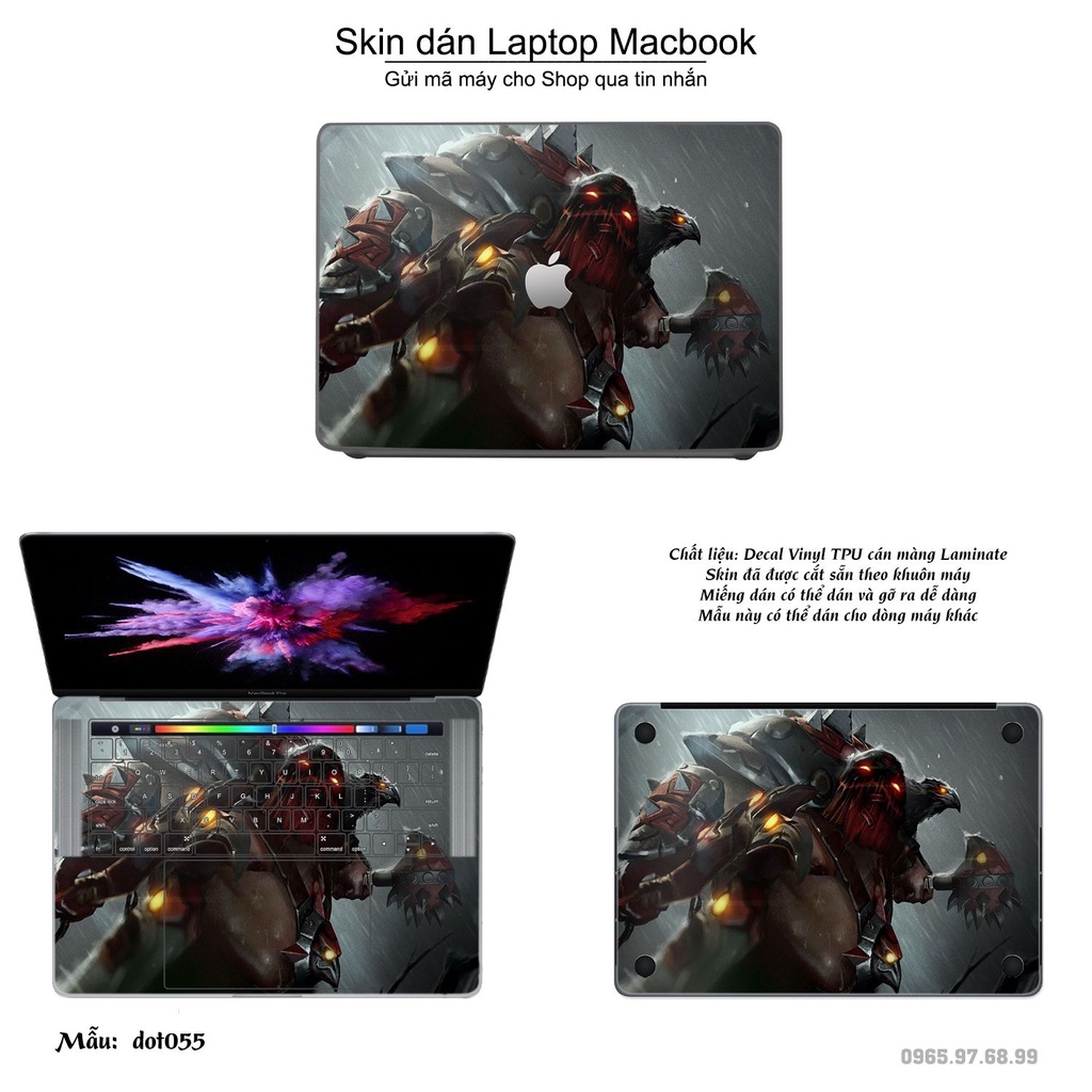 Skin dán Macbook mẫu Dota 2 (đã cắt sẵn, inbox mã máy cho shop)