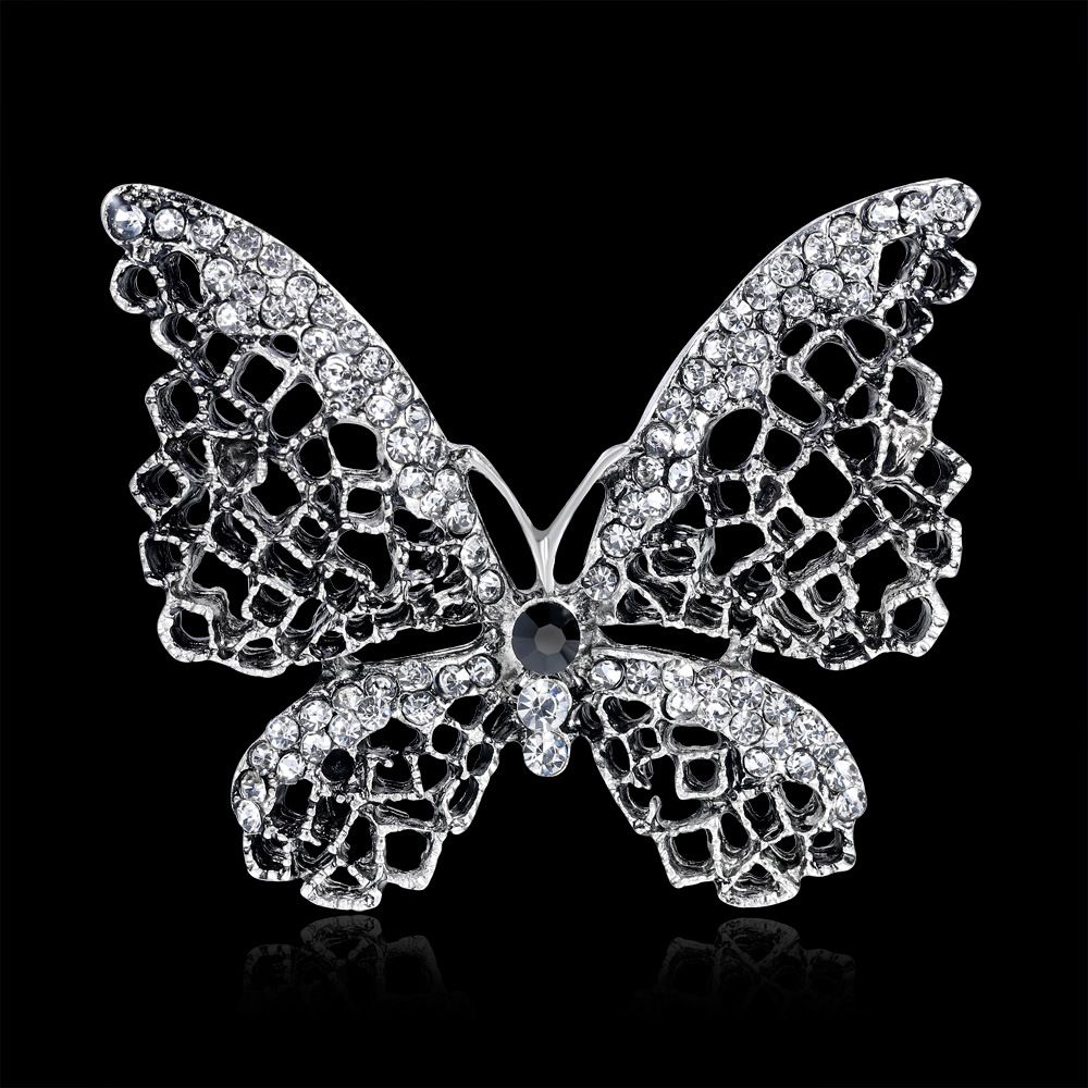 Ghim Cài Áo Hình Bươm Bướm Đính Đá Nhân Tạo Thời Trang Cho Nữ