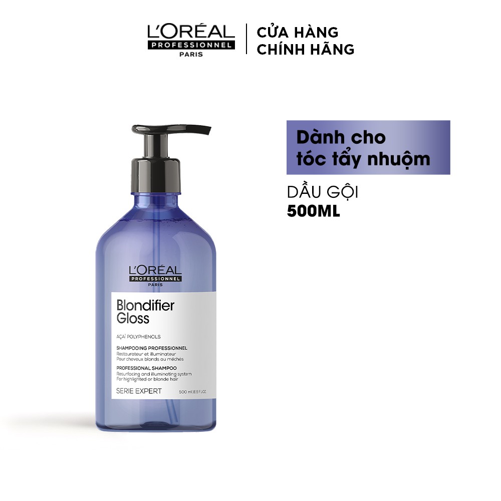 Dầu gội tăng độ bóng mượt cho tóc tẩy L'Oréal Professionnel Serie Expert Blondifier Gloss 500ml