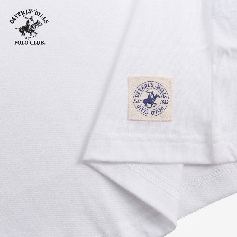 Beverly Hills Polo Club - Áo thun ngắn tay Nam Regularfit cotton Trắng- BHPC TSMRSS20TL057