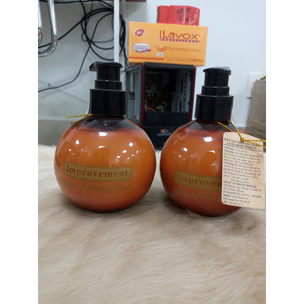 Wax tạo kiểu tóc xoăn LACEI nâu improvement 250 ml  tạo kiểu định hình nếp tóc bồng bềnh căng sóng tự nhiên.