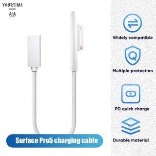 Dây Cáp Sạc USB Type-C PD Dành Cho Microsoft Surface Pro 7 6 5 4 3