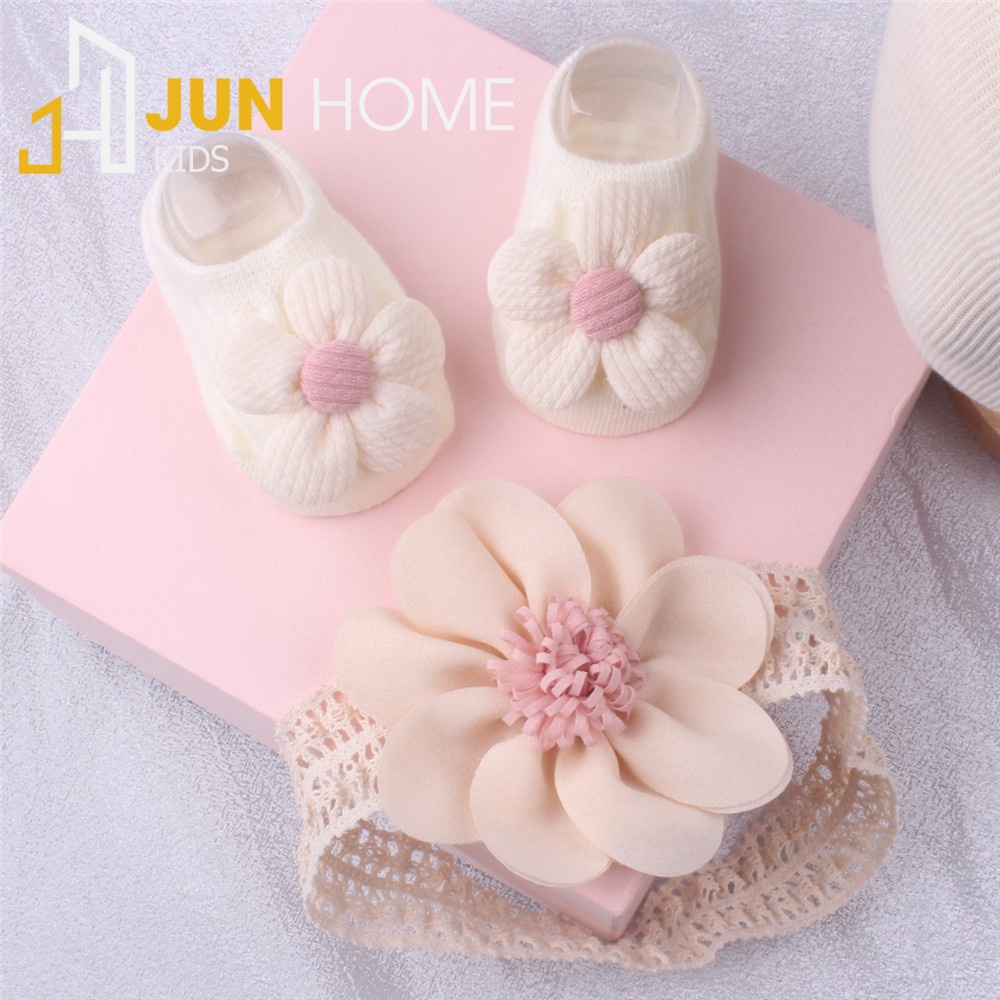 Băng đô kèm Tất chống trượt dễ thương cho bé gái