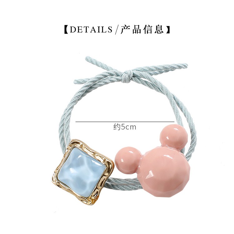 Dây Cột Tóc Hình Chiếc Mũ Đính Pha Lê Dễ Thương