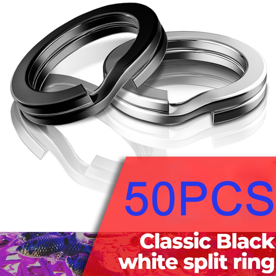 Set 50 khoen móc câu cá WALK FISH bằng thép không gỉ