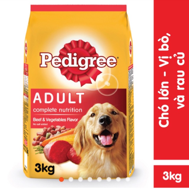 Thức ăn chó lớn vị bò rau củ gói 3kg