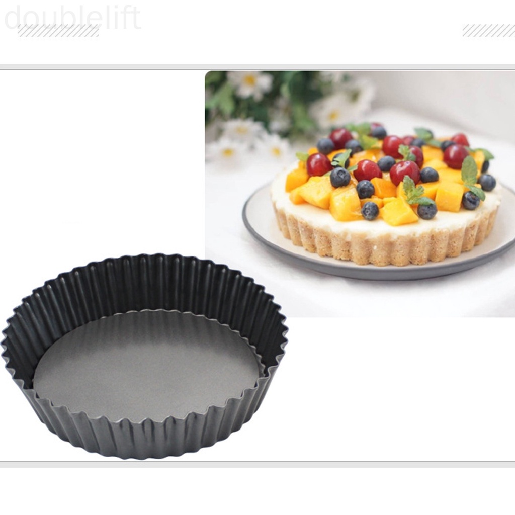 Khuôn làm bánh pizza dáng tròn bằng thép carbon có thể tháo rời phần đáy đa năng tiện lợi