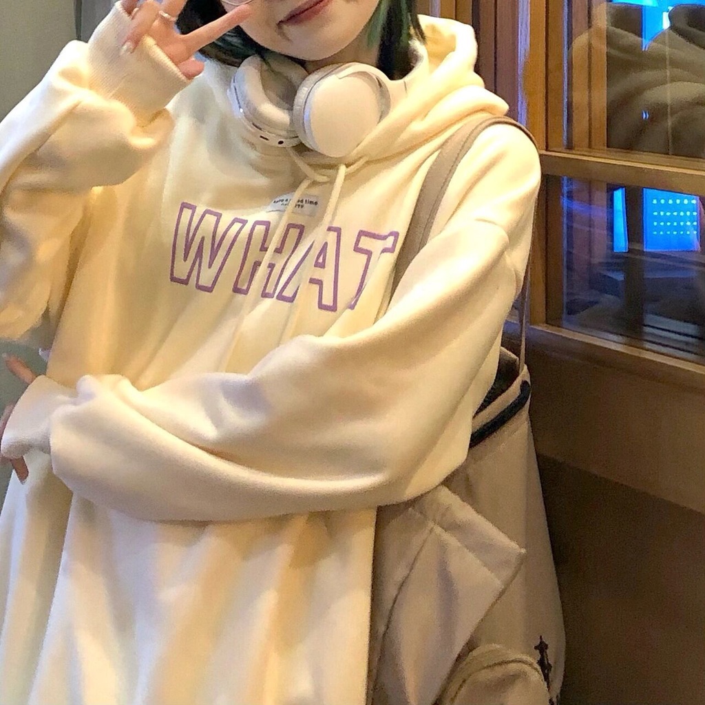 Áo Hoodie Mùa Đông Dáng Rộng Có Đệm Lông Cừu Và Nơ Ice Man Mới Dành Cho Bạn Nữ