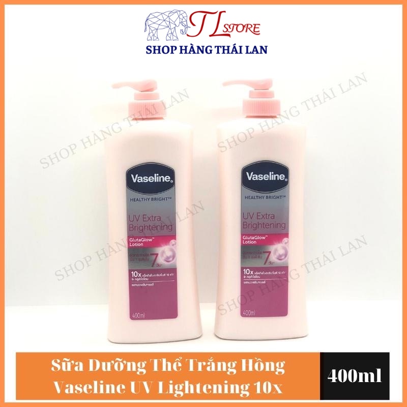 Sữa Dưỡng Thể Dưỡng Da Trắng Hồng Vaseline UV Lightening 10x chai 400ml