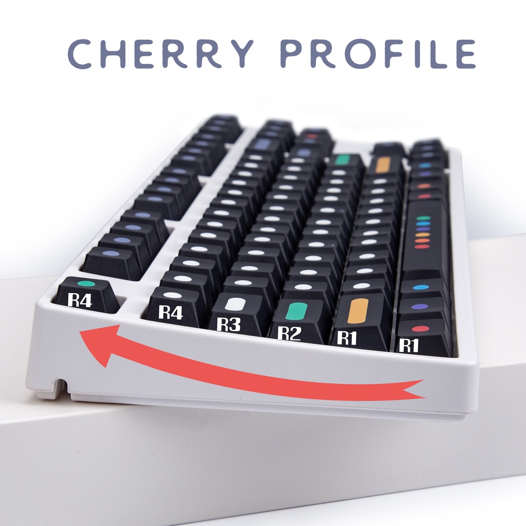 Cherry Profile 128 Keys PBT keycap Dye Thăng hoa ANSI Layout Keycap cho Bàn phím chơi game cơ học Công tắc Gateron Kailh Cherry MX