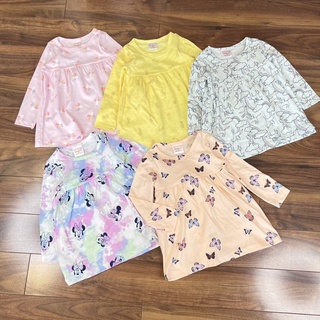 Váy cotton dài tay bé gái