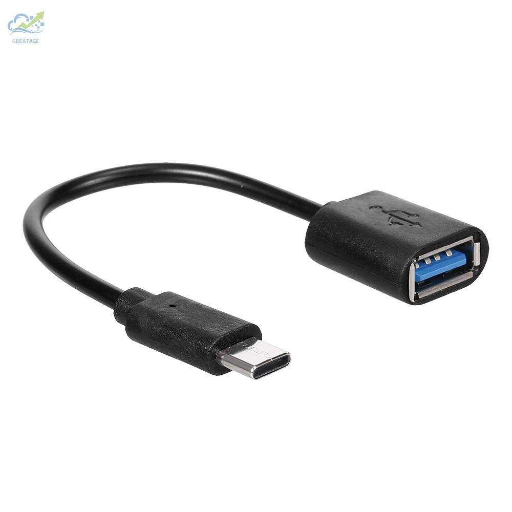 g☼OTG Adapter Type-C to USB3.0 Adapter Cable Type-C Male to USB3.0 Female Converter Cable High-speed Wide Compatibility Black