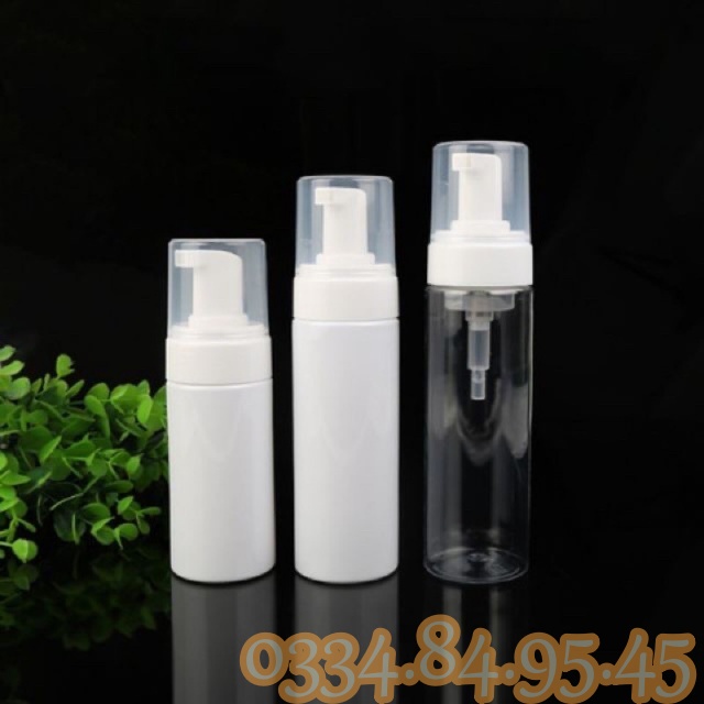 Chai xịt giọt tạo bọt 100ml chiết mỹ phẩm - Lọ đựng sữa rửa mặt, sữa tắm du lịch.