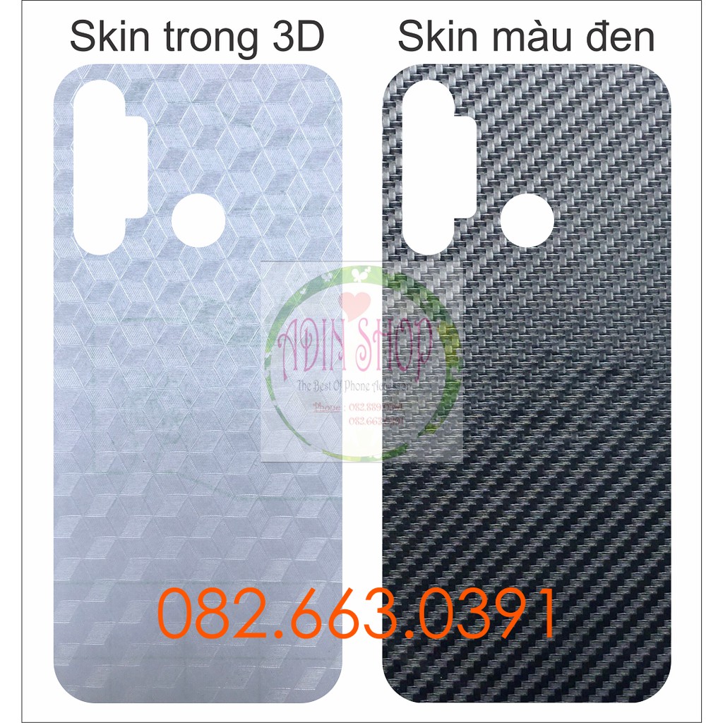 Miếng dán mặt lưng skin carbon Realme 5i