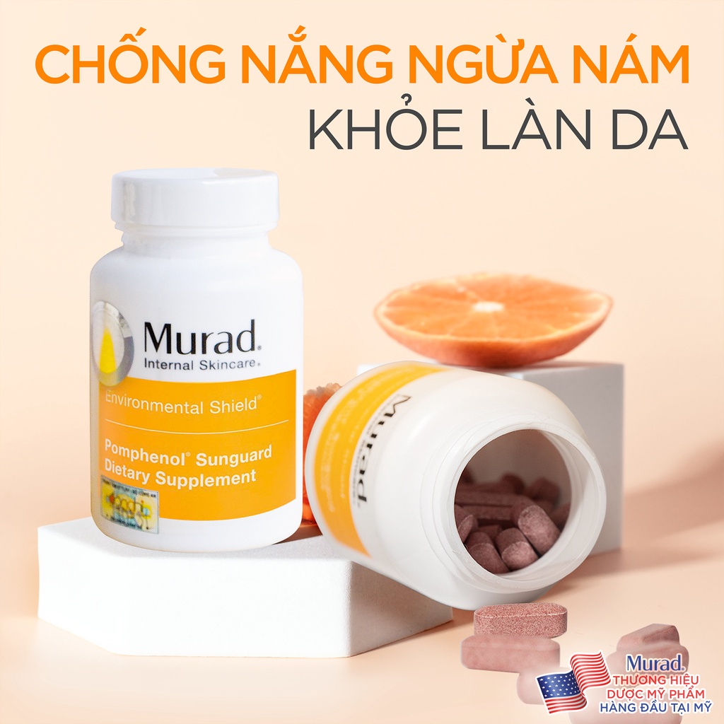 Viên Uống Chống Nắng Nội Sinh Murad Chiết Xuất Từ Quả Lựu Pomphenol Sunguard Dietary Supplement