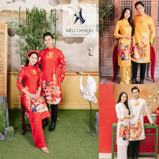 Áo Dài Tết 💖𝑭𝑹𝑬𝑬𝑺𝑯𝑰𝑷💖 Áo Dài Gấm Cách Tân - Áo Thiết Kế Cao Cấp