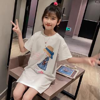 Đầm thun dáng rộng dành cho bé gái