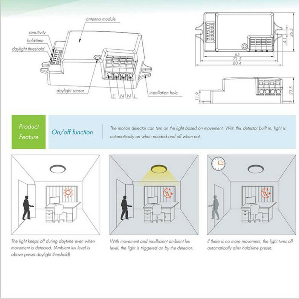Công tắc cảm biến tự động đóng tắt, Có điều chỉnh công suất lớn 800w (APH 01K)