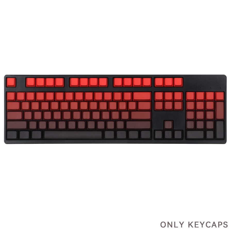 【JKDK】 Phông chữ keycaps PBT màu đỏ may mắn của  truyền ánh sáng hồ sơ OEM RED và màu đen gradient keycap