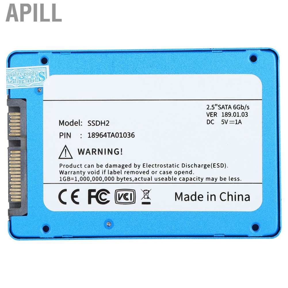 Apill Hsthe Sea Mobile Solid State Disk Portable 2.5 Inch Virgo Blue Metal External SSD for PC Computer