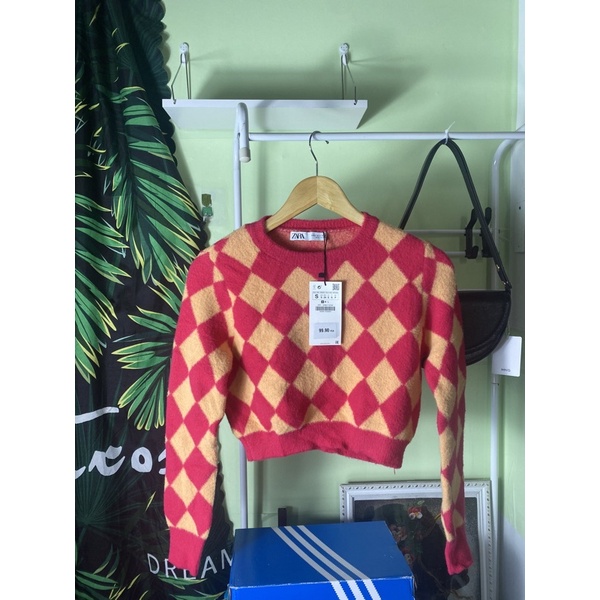 Áo len hoạ tiết phối màu Zara auth new full tag size S M