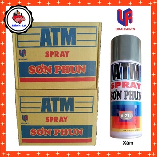 Thùng 12 Chai Sơn Phun Màu Xám A215 ATM Spray Cao Cấp (400ml thumbnail